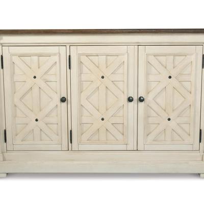 Ashley Furniture ~ Bolanburg Dining Server with 3 Latticed Doors $400.00
