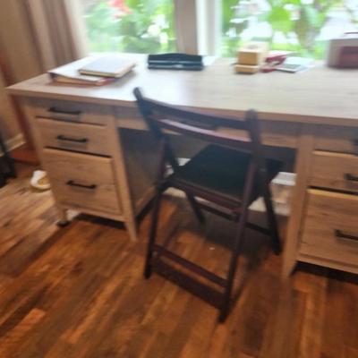DESK $300, CREDENZA $175