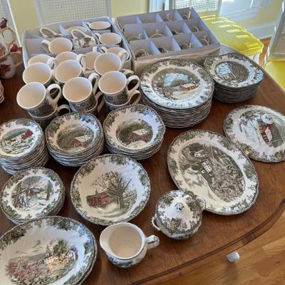 Johnson Brothers "Friendly Village" China - 106 Pieces 