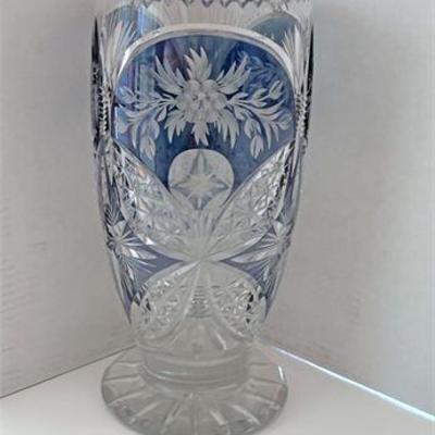 Bohemian Cobalt Etched Vase .jpg