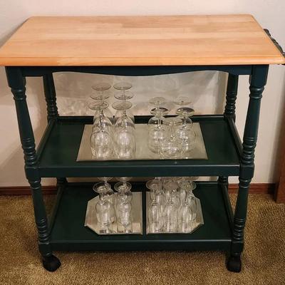 Stocked Bar Cart