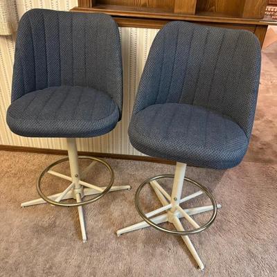 Two Blue Barstools