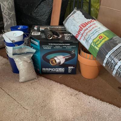Rapid Flo Hose (100’) & Misc Gardening & Decoration Materials & Weed Block Landscape Fabric