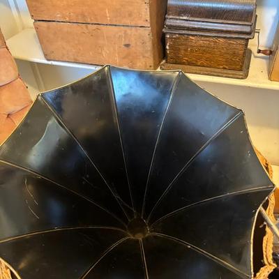 Edison Phonograph & Box Of Cylinders