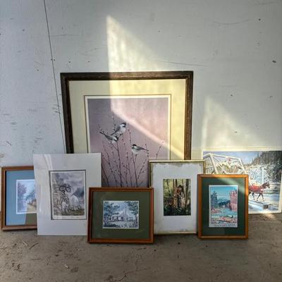 Lot Of 6 Nature Themed Prints, 4 Framed