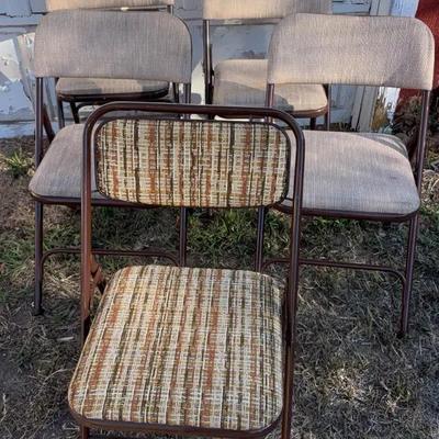 5 Vintage Samsonite Folding Chairs