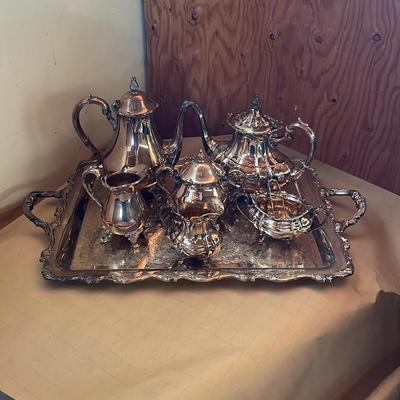 Hamptom Court and Webster Wilcox Sterling Silver Tea Service Pieces
