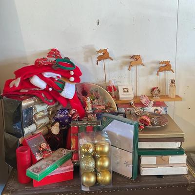 Large Lot of Christmas Collectibles Crafts and Decor