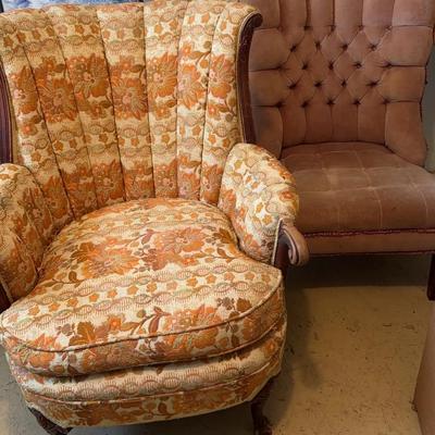 2 Decorative Vintage Chairs - Super Cool Just Need Some TLC!