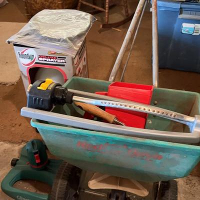 Red Devil Seed Spreader, Miscellaneous Sprinklers & Garden Tools, & Round Up Deluxe Sprayer