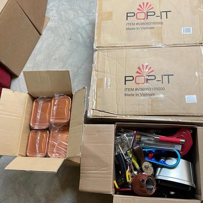Pop It Machine & Brand New Box of Lock and Lock Food Storage 