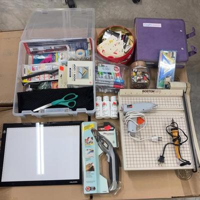 Mixed Lot Of Art, Craft And Sewing Supplies