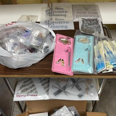 Large Lot Of Hotfix Crystal Embellishments & Tools
