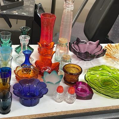Colorful Mixed Glassware 