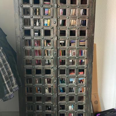Tall Wooden Storage Cabinet - Contents Included 