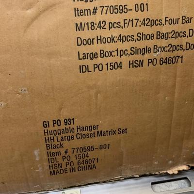 NIB Huggable Hanger Large Closet Matrix Set + Large Metal Level