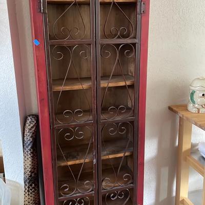 Rustic Red Storage Cabinet 