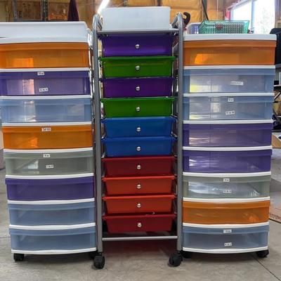 3 Colorful Storage Towers + Additional Organizing Containers