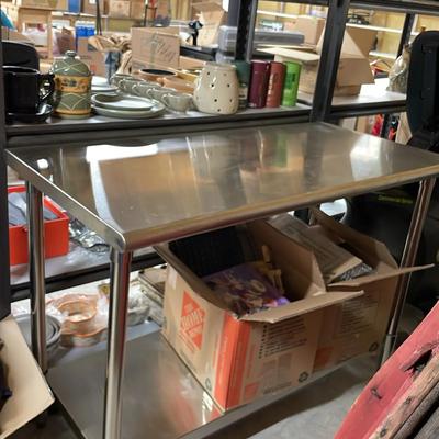 Steel Trinity Table with Kitchen Goods Mystery Boxes