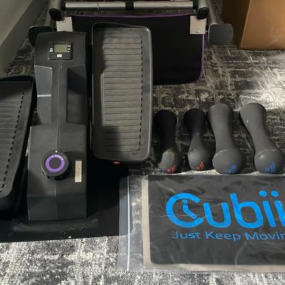 Cubii Under Desk Elliptical, Mat & Weights 