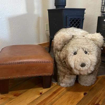 Wool Bear & Ottoman 