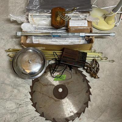 Honeycomb Blind System Sawblades Lamp and Misc Household Goods 