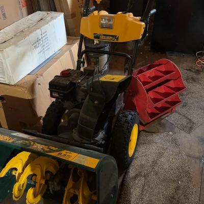 Yard Man Snowblower & Spinning Toolbox