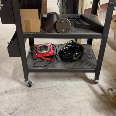 Industrial Rolling Rack/Tool Cart + Contents