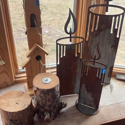 Metal Candles, Wood & Decorative Birdhouse