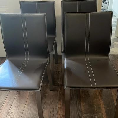 Set Of 4 Modern Dining Chairs 
