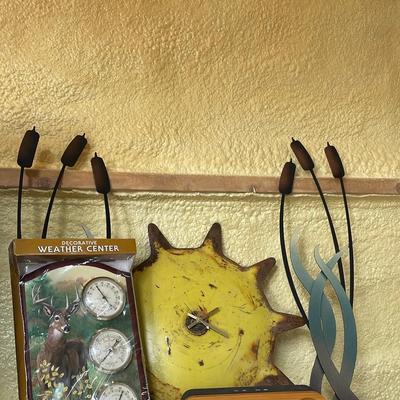 Sun Shaped Clock Decorative Weather Center and Archer Stereo