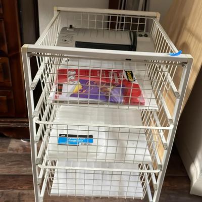 Pull Out Metal Storage and Thermal Laminator with Laminating Pouches 
