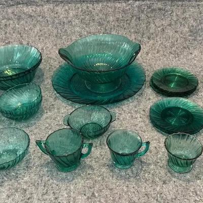 Uranium Ultramarine Teal Glassware Collection | Bowls, Plates, and Cups
