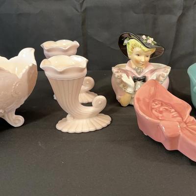 McCoy | Pink Milk Glass | Reliable Glassware & Pottery Girl Vase