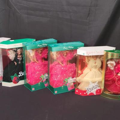 Mattel Holiday Barbie Collection – 6 Dolls in Original Boxes |1989 - 1993