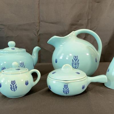 Mid-Century Cronin Tulip Pottery Set | Teapot, Pitcher, Creamer, Sugar & More

