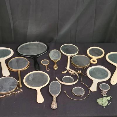 Vintage Hand Mirrors & Vanity Accessories | Silver, Porcelain & Decorative Lot 