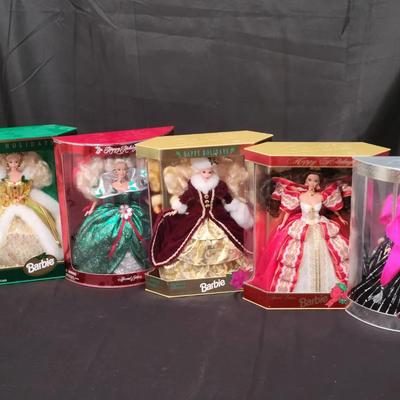 Holiday Barbie Dolls Lot – Special Edition Mattel Collectibles in Original Boxes | 1994 Through 1998