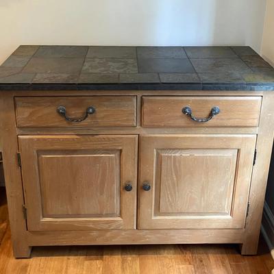Ethan Allen Sideboard with Stone Tile Top