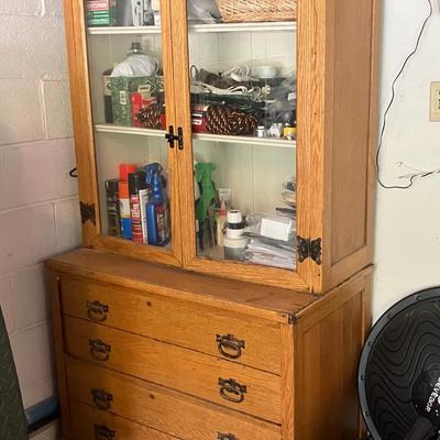 Wood Hutch (Contents Not Included)
