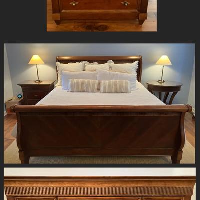 Lane Bedroom Set with King Size Bed Frame (Mattress and Bedding are Not Included)