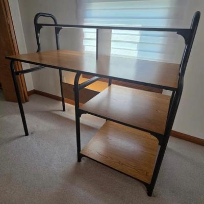 Wood and metal desk