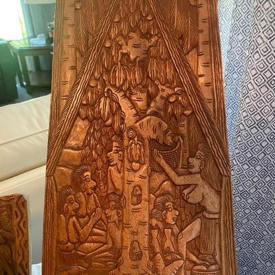 Hand carved panel from Guam 