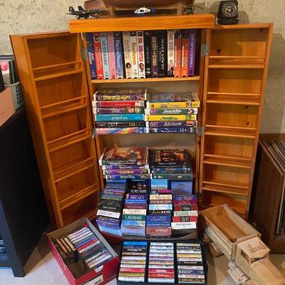 VHS, tapes, and CDs