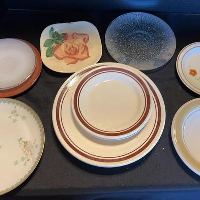 Assorted MCM Floral and Modern Plates - Haviland, Sweet Flowers, Oxford