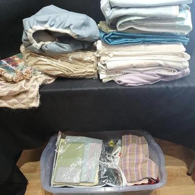 Various Sheets And Towels, Includes Ironing Board Cover