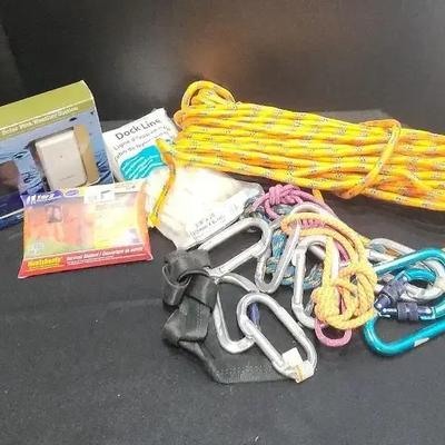 Climbing Equipment - Line, Carabiners, Cord, Solar Thermometer, Heatsheets 