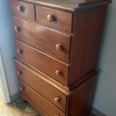 Tall Light Wood Dresser With Multiple Drawers