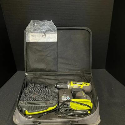 Ryobi 12 Volt 3/8 in. Drill + 12V Battery Charger + 2 Batteries in Case