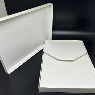 Weisfield Jewelers Pearl & Necklace Jewelry Folder, White Leatherette 8”x6”